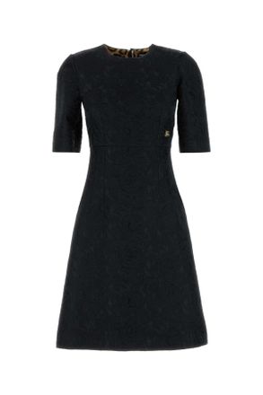 Dolce & Gabbana Womens Black Brocade Dress Silk - Size EU 38 (Womens)