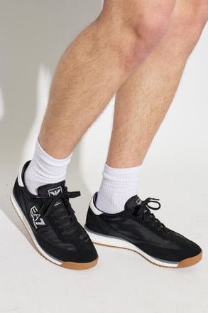Emporio Armani Sports Shoes With Logo, Mens, Black