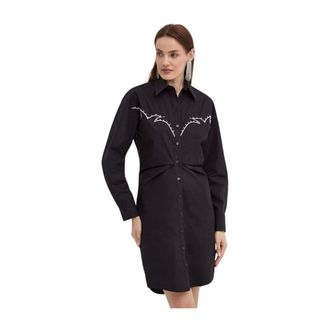 Pinko Pinko, Kleedjes, Dames, Zwart, S, Katoen, Actors Shirtdress