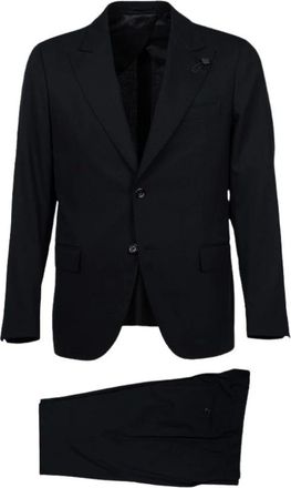 Lardini Kostuums, Heren, Zwart, 2Xl, Enkelrijige Kostuums