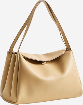 Themoir&egrave; Womens Shoulder Bag Beige Vegan Fabric