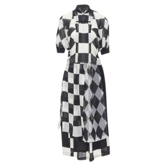 Comme Des Gar&ccedil;ons Comme des Garcons chessboard checkered bomber skirt