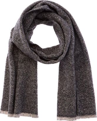 Vince Herringbone Boucle Wool & Alpaca-Blend Scarf