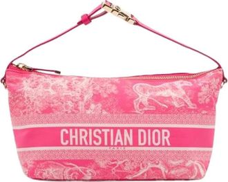 Dior Pre-owned Shoulder Bags, female, Pink, Size: ONE SIZE Pre-owned Vintage Leather Shoulder Bag
