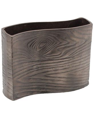 A&B Home Discontinued A&B Home Large 9In Timber Wavy Rectangle Vase
