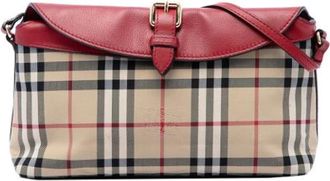 Burberry Pre-owned Borsa a tracolla in tela Haymarket Check - - Pre-owned - Donna - Beige - ONE SIZE