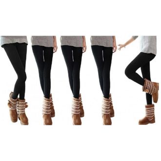 Trade Shop Trade Shop - Leggings Negros Mujer Efecto T&eacute;rmico Interior Felped Stretch Un Tama&ntilde;o