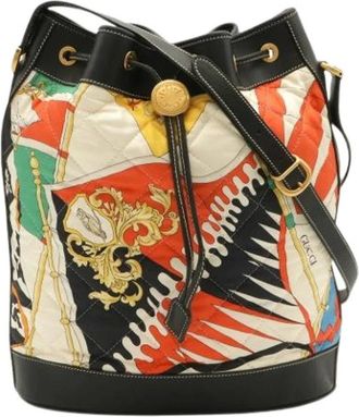Gucci Pre-owned Vintage Bucket Bag - Dames - Vintage Tas - Veelkleurig - ONE Size - Nylon - Vintage