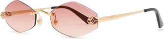 Cartier Cartier Panth&egrave;re de Cartier Rimless Hexagon-frame Sunglasses - Red - One Size