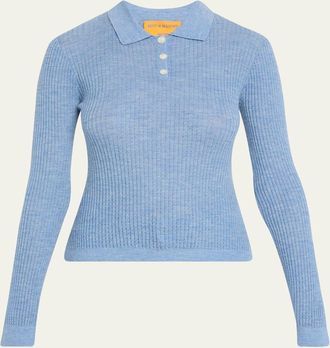 Guest In Residence Shrunken Crewneck Sweater in Cashmere