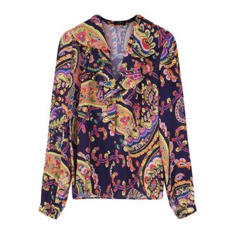 Etro Etro, Blouses, female, Multicolor, Size: XS Ruffled Blouse