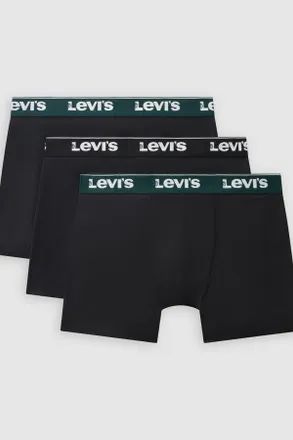 Levi's Repeat Logo Boxer Brief 3 Pack - Hombre - XL - Multi Colour / Black/Green Combo