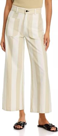 ASKK NY Cropped Sailor Jean In Sand Stripe