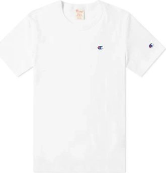 Champion T-shirt met ronde hals - Heren - T-shirts - Wit - S - Katoen - Tops