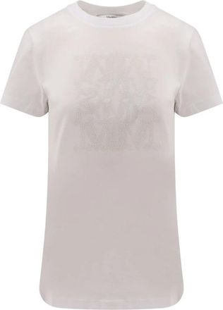 Max Mara Giovane Katoenen T-Shirt - Dames - T-shirts - Wit - M - Katoen - Tops