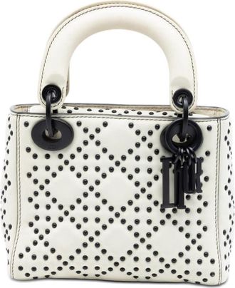 Dior Pre-owned Dior Mini Ultra Matte Calfskin Cannage Studded Supple Lady Dior Ladies U8LZE66GHOI6EVNC