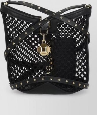 Lanvin leather bucket bag gold tone hardware