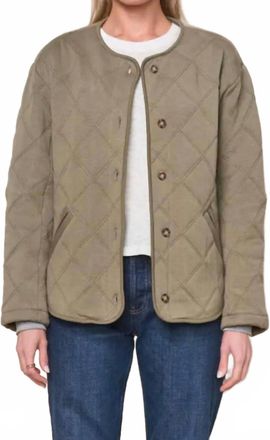 Stateside Quilted Hooded Jacket In Thyme