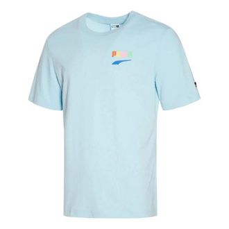 Puma Printed Casual T-Shirt Blue Yellow Pink 531335-90