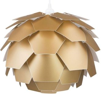 Beliani Lampadario Moderno Piccolo a Forma di Fiore in Plastica Color Oro Segre Mini