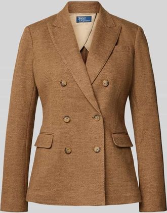 Polo Ralph Lauren Blazer mit Reverskragen in Camel, Größe 34