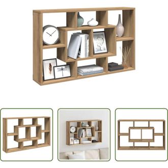vidaXL vidaXL Decorazione - Mensola da parete artigianale in rovere 85x16x52,5 cm in legno ingegnerizzato