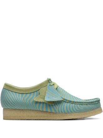 Clarks Wallabee Blue/Green loafers - men - Fabric/Fabric/Rubber - 10