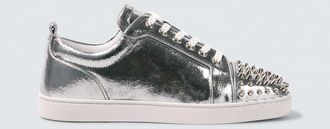 Christian Louboutin Louis Junior metallic leather sneakers