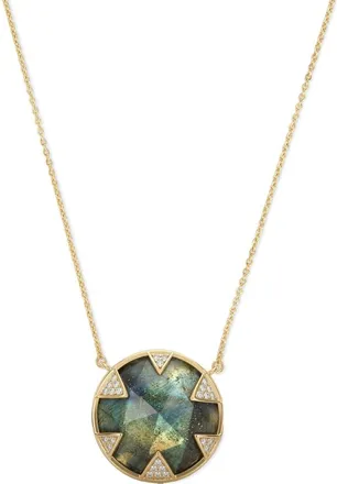 Melinda Maria Tessa Labradorite Pendant Necklace in Gold-Lab at Nordstrom