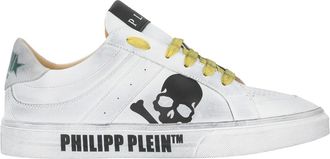 Philipp Plein Lo-Top Sneakers Retrokickz - unisex - Sneakers - Wit - 39 EU - Leer - Schoenen