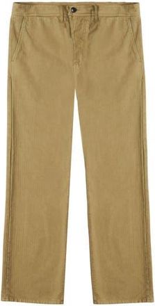 Fortela Reno Herringbone Cotton Trousers in Olive Green at Nordstrom, Size 38 X 29 Eu