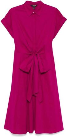 Ralph Lauren Hakan Jurk met Korte Mouwen - Dames - Casual kleedjes - Roze - XS - Katoen - Kleedjes