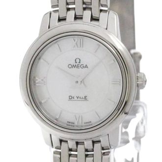 Omega Pre-owned Watches, female, White, Size: ONE SIZE Pre-owned Stainless Steel Watch