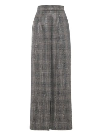 Brunello Cucinelli Rok verfraaid met pailletten - Grijs