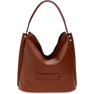 Longchamp 3D Leather Hobo in Cognac at Nordstrom Rack