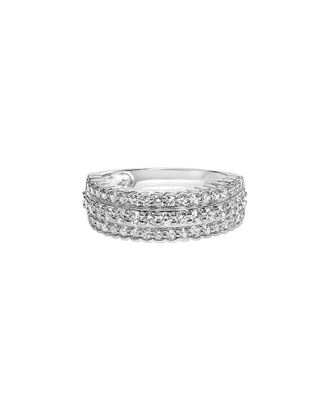 House of Brilliance Haus Of Brilliance Silver 1.00 Ct. Tw. Lab-Grown Diamond Band Ring