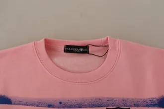 Philippe Model Pink Printed Long Sleeves Pullover Womens Sweater