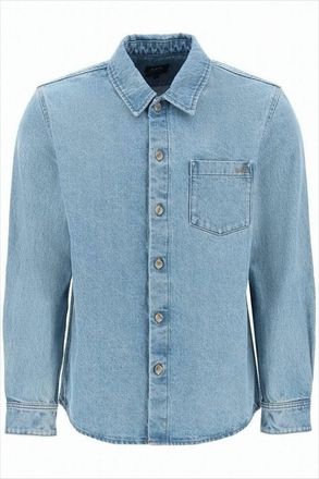 A.P.C. Light Blue Wash Denim Shirt
