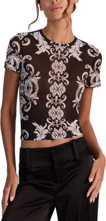 Alice & Olivia Alice + Olivia Tess Crew Neck T-Shirt