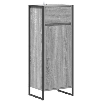 vidaXL Gabinete De Ba&ntilde;o Gris Sonoma 40 X 30 X 100 Cm Vidaxl