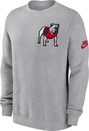 Nike Georgia Legacy Nike Mens College Pullover Crew in Grey | NKPV06GUGV-612
