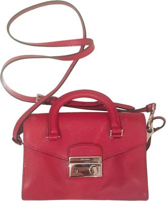 Prada Red Leather Small Crossbody Bag