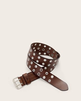 AllSaints Leather Sturge Leather Belt, Size: 30