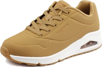 Skechers Street Womens Uno-Stand on Air Sneaker, Tan, 10