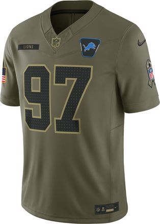 Nike Aidan Hutchinson Detroit Lions Salute to Service Nike Mens Dri-FIT NFL Limited Jersey in Brown | SSLM2DHF3B-GW0