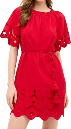 Marie Oliver Tegan Mini Dress In Fresno Eyelet