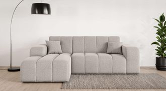 Inosign Ecksofa »CASSY L-Form, Schlafsofa mit Bettkasten, Masse B/T/H: 245/165/88 cm« mit 2 Rückenkissen, Recamiere rechts oder links bestellbar