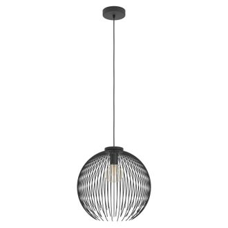 Eglo Sospensione Industrial-nordico Acciaio Nero 1 Luce E27 D.40cm