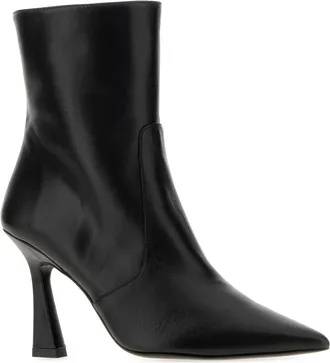 Stuart Weitzman Womens Black Leather Vinnie Ankle Boots Stivali