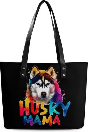 Generic Siberian Husky Dog Mama Tote Bags for Women Cute Shoulder Purses Handbags